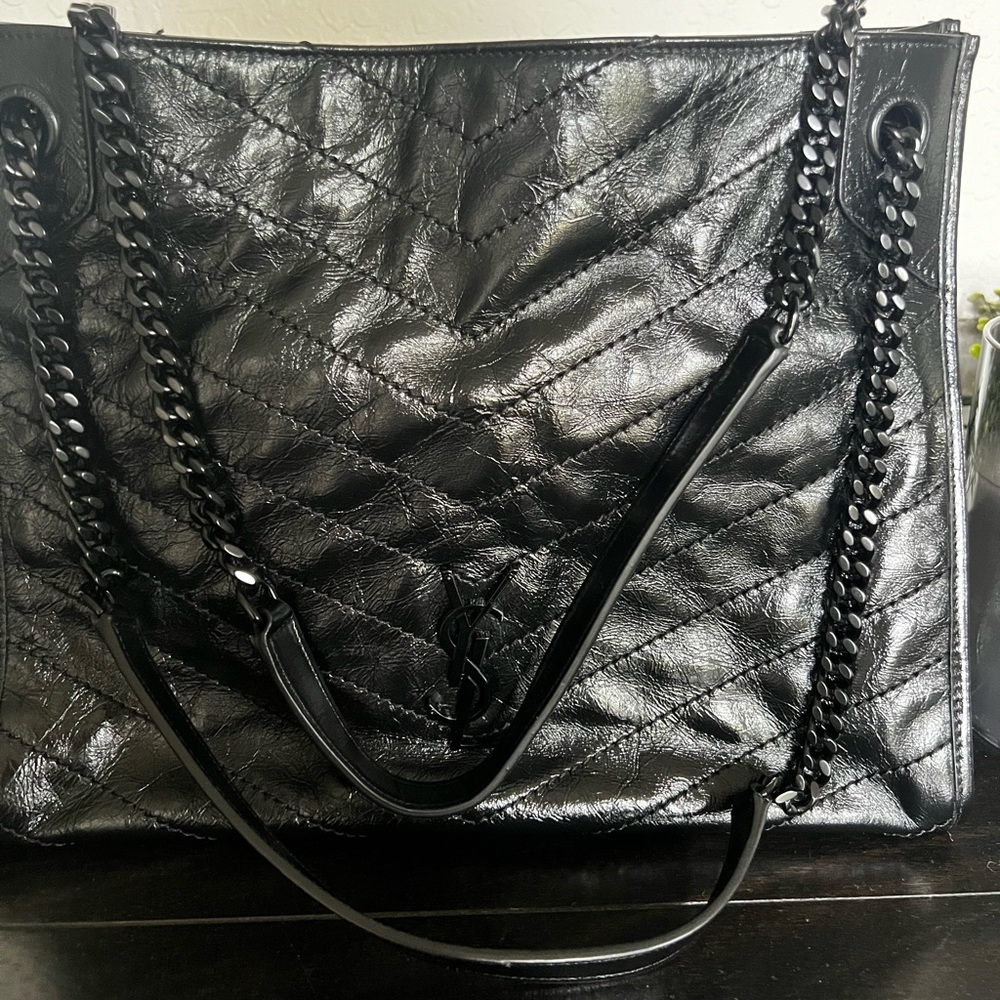 YSL Niki tote in crinkled vintage leather, like new! SALE 🙌